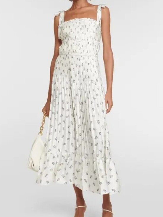 Polo Ralph Lauren Dresses & Skirts - Polo Ralph Lauren Floral Pleated Satin Maxi Dress Size 8